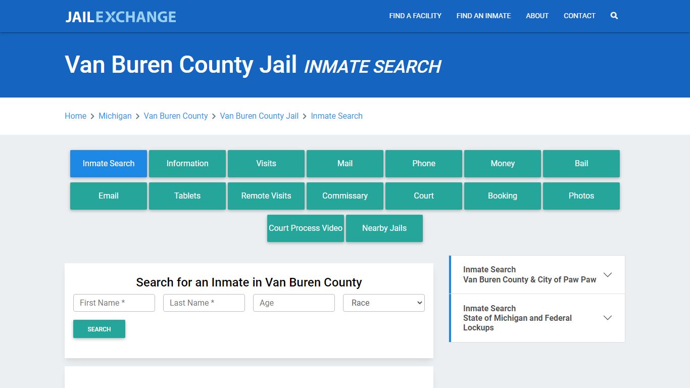 Van Buren County Jail, MI Inmate Search: Roster & Mugshots - Jail Exchange